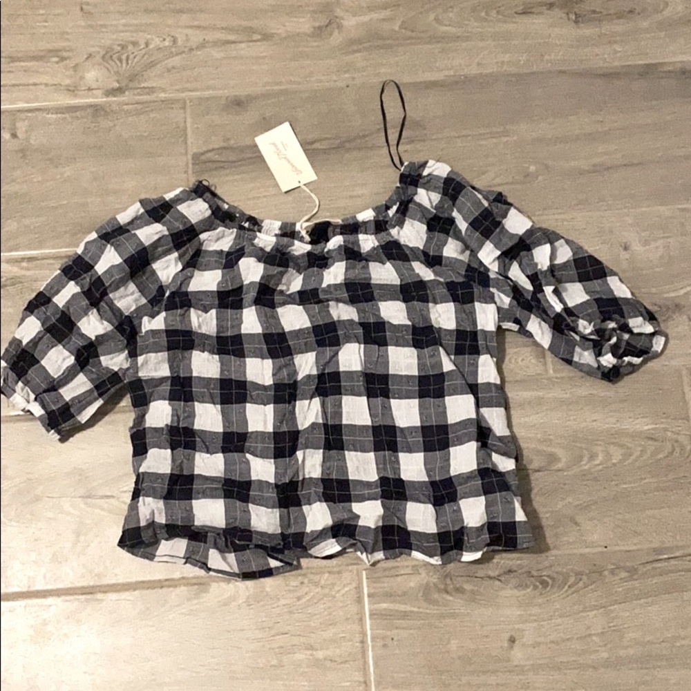 Black and White Plaid top